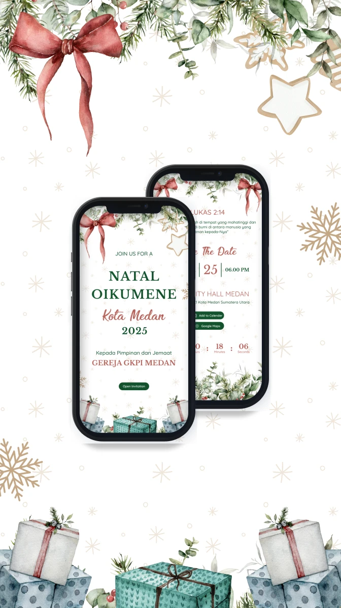 Winter Charm invitation template